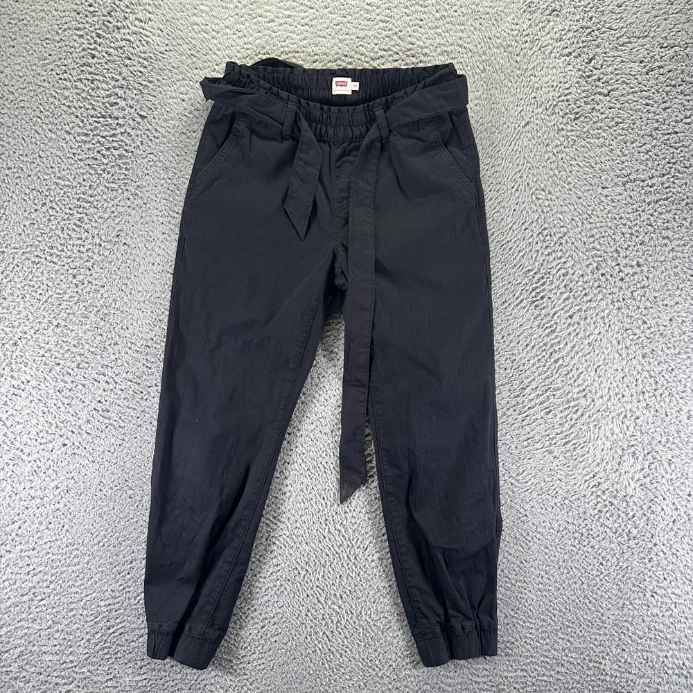 Levi's Pant Women's XS Black Cotton Jogger Tapered Leg Running Workout Stretch